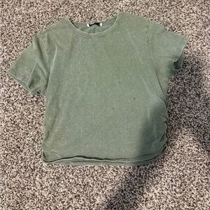 Casual Green Crop Top